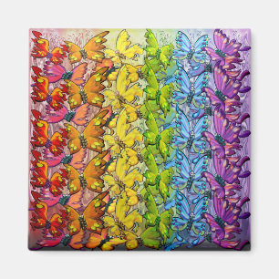 Regenbogen der Schmetterlinge Magnet