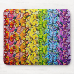 Regenbogen der Schmetterlinge Mousepad