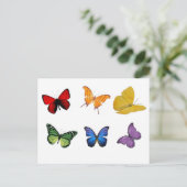 Regenbogen der Schmetterlinge Postkarte (Stehend Vorderseite)