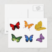 Regenbogen der Schmetterlinge Postkarte (Vorne/Hinten)