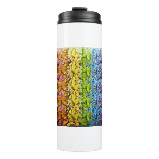Regenbogen der Schmetterlinge Thermosbecher (Vorderseite)
