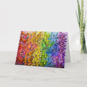 Regenbogen der Schmetterlinge und der Fee-Karte Karte