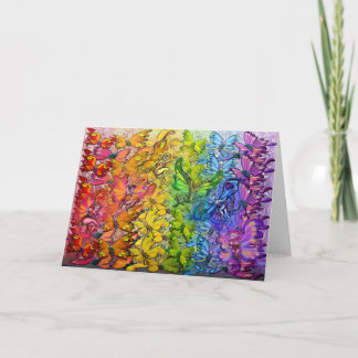 Regenbogen der Schmetterlinge und der Fee-Karte Karte