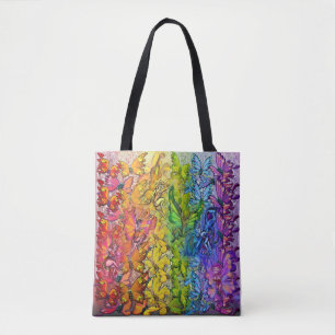 Regenbogen der Schmetterlinge und Fee Tote Beutel Tasche