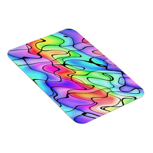 Regenbogen der Squiggles Magnet (Rechte Seite)