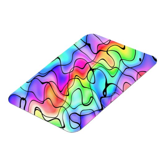 Regenbogen der Squiggles Magnet (Linke Seite)