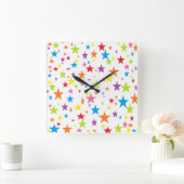 Regenbogen der Sternenzange Quadratische Wanduhr (Zuhause)