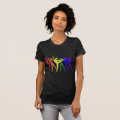 Regenbogen der Tänzer T-Shirt (Vorne ganz)