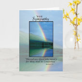 Regenbogen des Beileids-3697, christlich Karte (Gelbe Blume)
