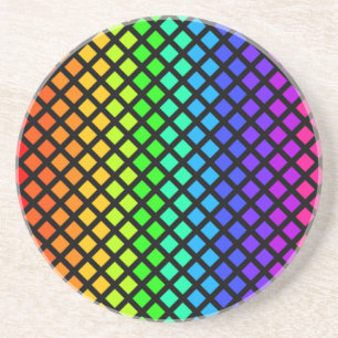 Regenbogen des Diamanten-Untersetzer Sandstein Untersetzer