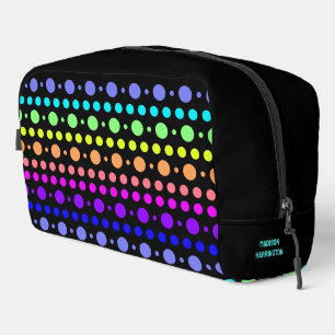 Regenbogen des Dots-Individuellen Namens Waschbeutel