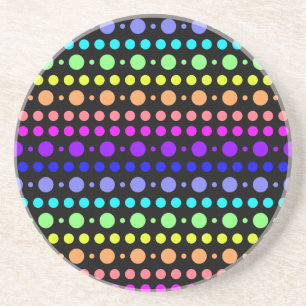 Regenbogen des Dots-Untersetzer Sandstein Untersetzer