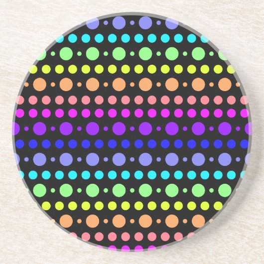 Regenbogen des Dots-Untersetzer Sandstein Untersetzer (Vorne)
