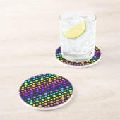 Regenbogen des Dots-Untersetzer Sandstein Untersetzer (Seite)