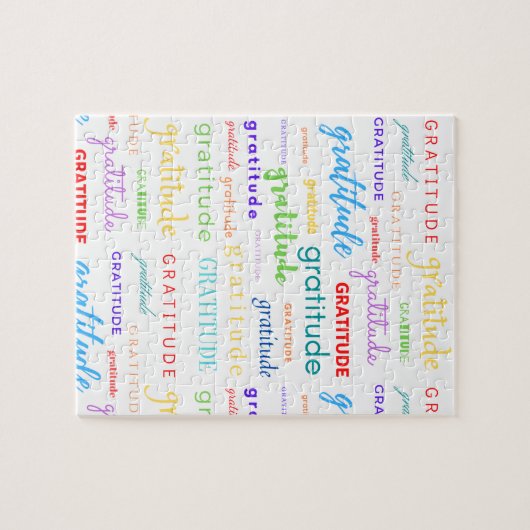 Regenbogen des Gratitude Puzzle (Horizontal)