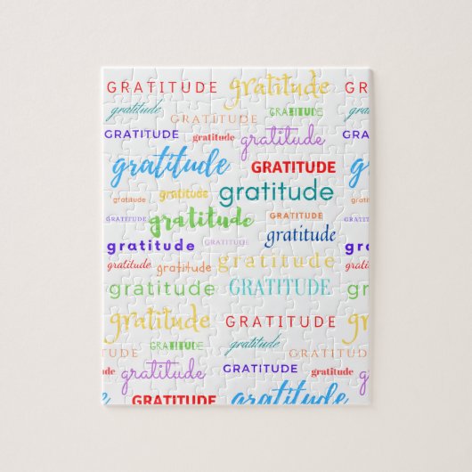 Regenbogen des Gratitude Puzzle (Vertikal)