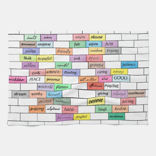 Regenbogen des inspirierend Graffiti-Geschirrtuchs Handtuch (Horizontal)