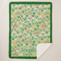 Regenbogen des irischen Glücks Shamrock Kleeblatt