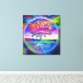Regenbogen des Lebens Leinwanddruck (Insitu (Holzboden))