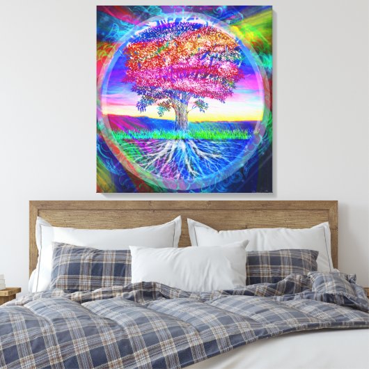 Regenbogen des Lebens Leinwanddruck (Insitu (Schlafzimmer))