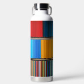 Regenbogen des Lebens - Wasserflasche Trinkflasche (Vorderseite)