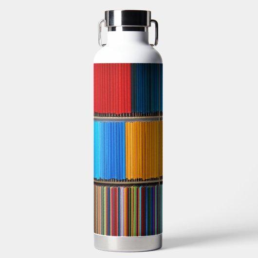 Regenbogen des Lebens - Wasserflasche Trinkflasche (Vorderseite)