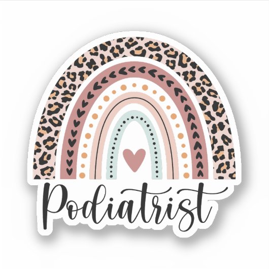 Regenbogen des Podiatriers, Gutenachter Aufkleber (Vorderseite)
