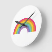 Regenbogen des Pride-Tages Runde Wanduhr (Winkel)