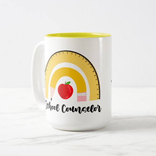 Regenbogen des Schulberaters Zweifarbige Tasse (Vorderseite Links)