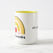 Regenbogen des Schulberaters Zweifarbige Tasse (Mittel)