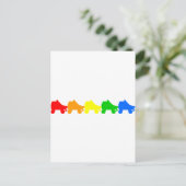 Regenbogen des Skate Postkarte (Stehend Vorderseite)