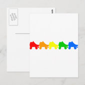 Regenbogen des Skate Postkarte (Vorne/Hinten)