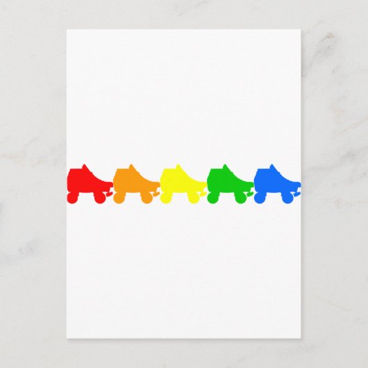 Regenbogen des Skate Postkarte (Vorderseite)