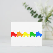 Regenbogen des Skate Postkarte (Stehend Vorderseite)
