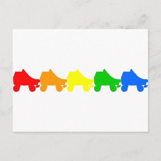 Regenbogen des Skate Postkarte (Vorderseite)