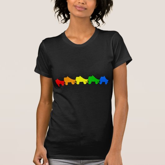 Regenbogen des Skate T-Shirt (Vorderseite)