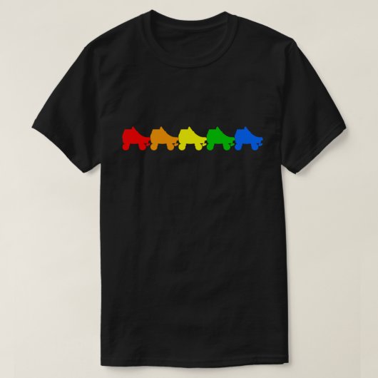 Regenbogen des Skate T-Shirt (Design vorne)