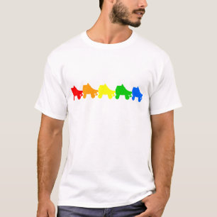 Regenbogen des Skate T-Shirt
