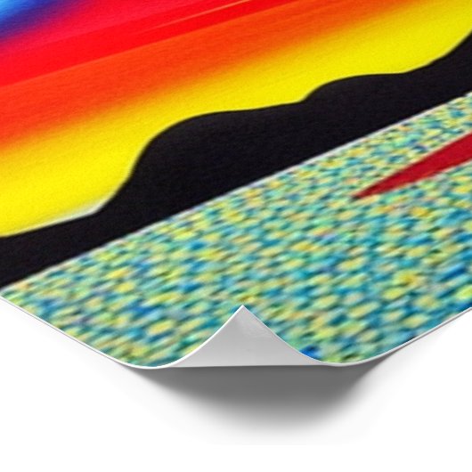 Regenbogen des Sonnenplakats Poster (Ecke)