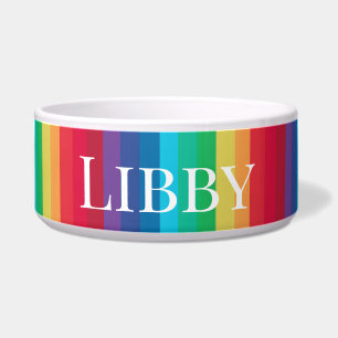 Regenbogen-Design Personalisierte Heimtierfuttersc Napf