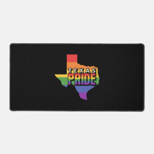 Regenbogen-Design Texas Karte für stolze LGBT+ Tex Schreibtischunterlage