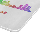 Regenbogen-Detroit-Skyline Schneidebrett (Ecke)