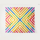 Regenbogen-Diagonalen-Figur Wandteppich (Vorderseite (Horizontal))