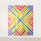 Regenbogen-Diagonalen-Figur Wandteppich (Vorderseite)