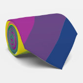 Regenbogen-Diagonalstreifen Krawatte (Gerollt)