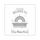 Regenbogen Dies gehört zu Buchzeichen Gummistempel (Prägung)