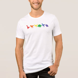 Regenbogen-Dinosaurier-Pride-Shirt: LGBT-Dino-T-Re Tri-Blend Shirt