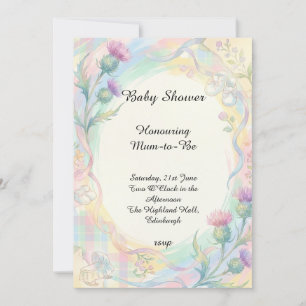 Regenbogen-Distel-Baby-Shower-Einladung Einladung