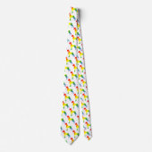 Regenbogen-Dogge-Muster-Halstuch Krawatte (Vorderseite)