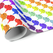 Regenbogen Doggen Geschenkpapier (Rolleneckpunkt)